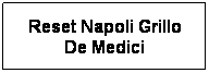 Casella di testo: Reset Napoli Grillo De Medici
