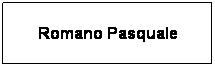 Casella di testo: Romano Pasquale
